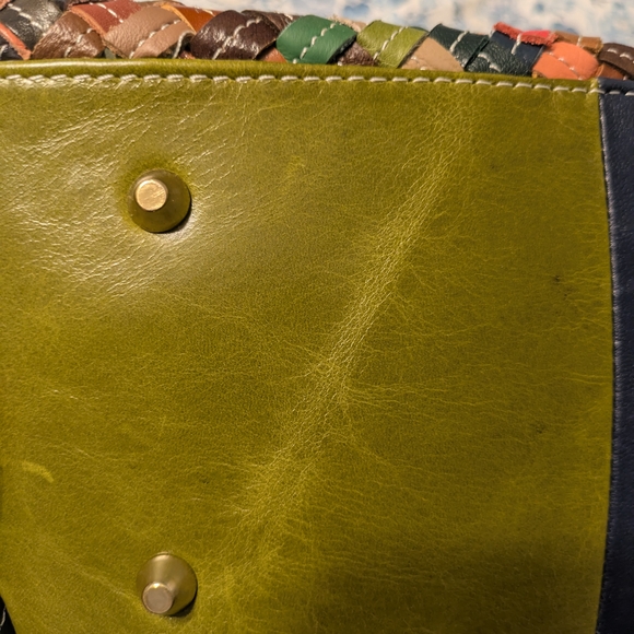 Multicolor Leather Woven Purse - Picture 9 of 15